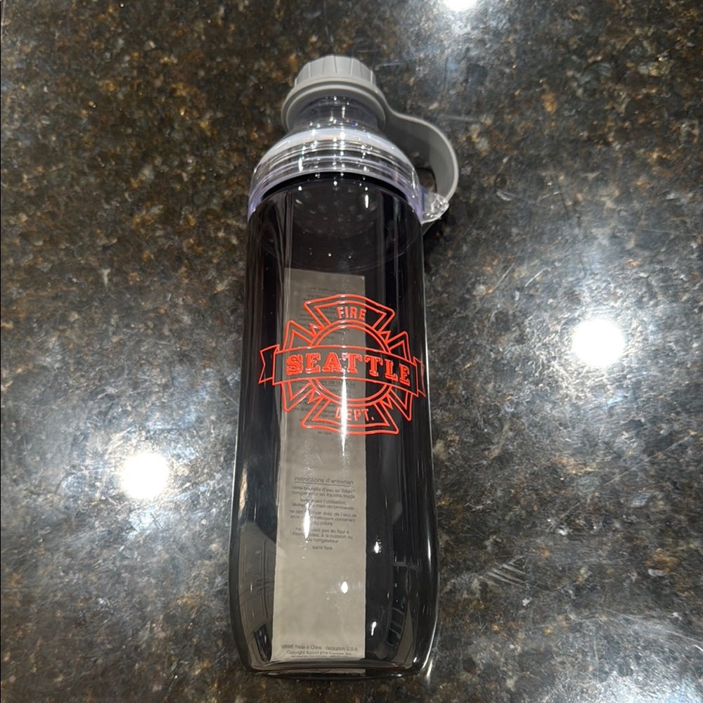 Seattle Firefighter Water Bottle - Black new from the TV show